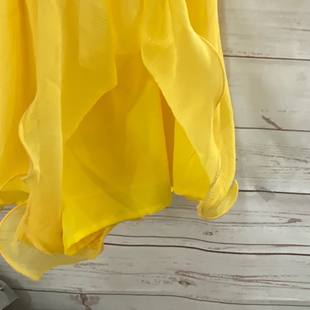 ENDLESS ROSE Yellow Off Shoulder Ruffle Shorts Romper - Picture 10 of 16